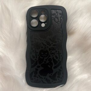 Black Halloween-Themed Phone Case